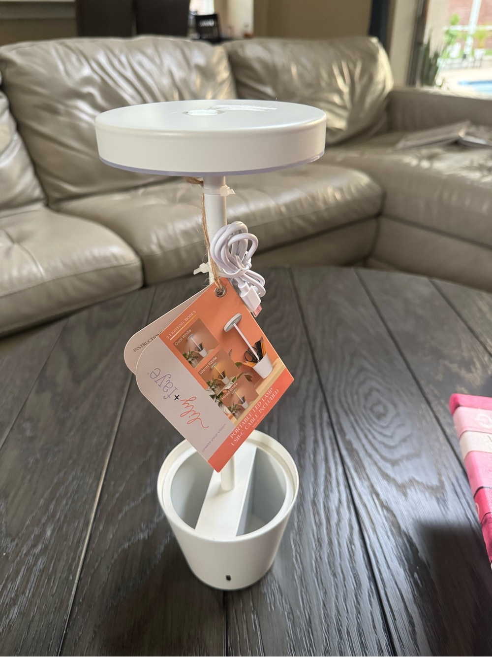 Portable LED Table Lamp - White -